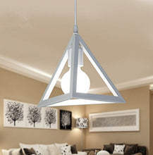 E27 Sospensione Gabbia Lampadario Metallo Retrò Lampada a Sospensione Creativo Lampadario a Soffitto(Bianco)