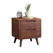 MMWYC Comodino Muto Domestica Addensare Pine all'Ingrosso Locker Doppio pompaggio Camera di Studio da Terra Multifunzione Storage Box (Color : Walnut)