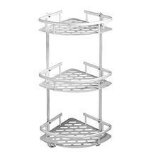 Mensola da bagno a 3 ripiani doccia scaffale angolare senza trapano, cestino angolare a tre livelli rack scaffale da doccia e angolo in alluminio con montaggio a parete
