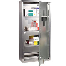 Armadietto per Medicinali Quattro Ripiani in Acciaio Inox 30x12x60 cm