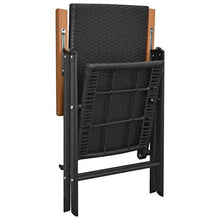 FAMIROSA Sedie da Giardino 4 pz in Polyrattan Nero-3106