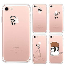 per iPhone 5S 5 / iPhone SE 1a generazione Custodia, CrazyLemon gel di silicone ultra trasparente morbida in TPU creativa Case resistente ai graffi per iPhone 5S 5 SE - Sotto il panda