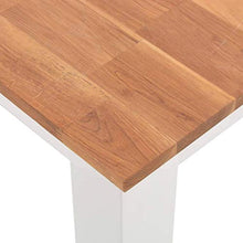 - Tavolo da Pranzo Sgabello da Cucina Bianco per la Colazione Sgabelli da Bar, bancone, Cucina e casa in Legno massello di Quercia 180x90x74 cm