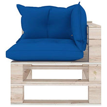 vidaXL Divano da Giardino Pallet 3 Posti con Cuscini in Legno di Pino