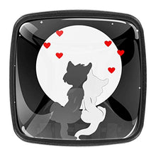 Gatto amante Pomelli per Porta Set di 4 Pomelli per Mobili Manopole per Cassetti Cucina Armadio Vetro