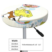 Spongebob - Coprisgabello da bar rotondo per sgabello, lavabile, elastico, per sgabelli rotondi da 35,6 cm