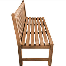 Panca da giardino Ascoli in legno massiccio di teak, senza braccioli