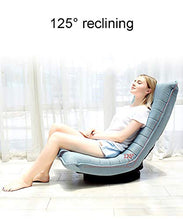 Divano pigro Poltrona Girevole Lazy Couch Camera da Letto con Balcone Camera da Letto per Il Tempo Libero (Colore : Lake Blue)