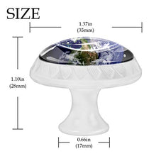 Maniglie per cassetti Manopole per cassetti Manopole rotonde Confezione da 4 per armadietto, cassetti, cassettiere, cassettiere ecc. Terra nello spazio