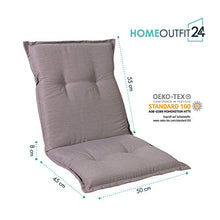 Homeoutfit24 Sun Garden Prato - Cuscino per Sedia da Giardino, Schienale Basso, 103 x 52 x 8 cm, 1 Pezzo, Grigio Platino