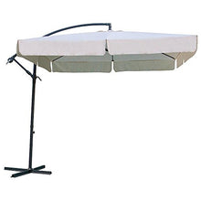 GARDENIA AMZ025 Ombrellone ad Arco, Marrone/Ecrù, 2.5 x 2.5 m