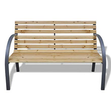UnfadeMemory Panchina da Giardino 112 cm in Legno e Ferro