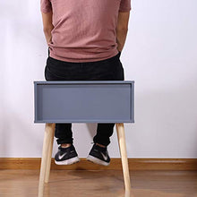 WALNUTA Comodino Tutto in Legno massello, Mini Comodino Semplice e Moderno con Design a Quattro Gambe, cassetto Singolo