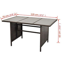 Tidyard Set Divani da Giardino 4 pz con Cuscini in Polyrattan Marrone, Set Divani da Giardino, Set Divani da Giardino da Esterno 220 x 172 x 82 cm