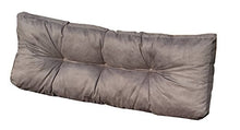 Cuscino Spalliera per Bancale 120x42x10-18 cm - Cuscini per Schienale Divano pallet di legno - COLORE GRIGIO