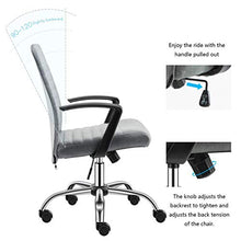 zvcv Sedia da Ufficio ergonomica, Sedia da conferenza Girevole con Schienale Alto e braccioli per postazione di Lavoro da scrivania per Computer, B.