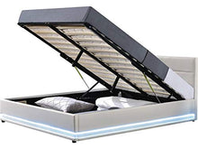 Habitat et Jardin Letto LED con Contenitore Anastasia - 140 x 190 cm - Bianco