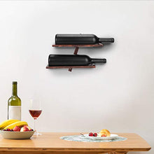 Zwindy Scaffale per Vino, portabottiglie per Vino per Uso Domestico Rustico, Appendiabiti per Armadio da Pranzo, Bar,(Inclined Wine Rack 2 Bottles of Bronze)