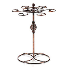 Leepesx Portacandele da Tavolo con Supporto per Bicchieri da Vino in Metallo Elegante Classico con 6 Ganci