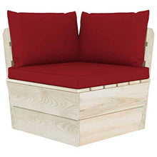 FAMIROSA Set Divani da Giardino su Pallet 7 pz con Cuscini Legno Abete-3597