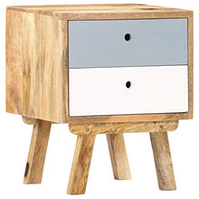 vidaXL Comodino 40x35x50 cm in Legno Massello di Mango