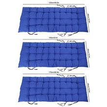 HERCHR Cuscini da Patio per Chaise Longue, Cuscino per Sedia con Schienale Alto per Sedia a Dondolo con 6 Lacci(48x125x8cm)