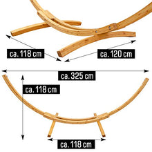 AMANKA XL Sostegno di Legno 325 cm per Amaca 2 Persone Arredamento da Giardino