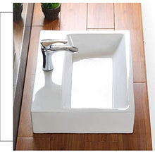 JPOYT-O Oval Lavaggio Bowl Parete inclinata - Ceramica Bianca Contro Parte Superiore del Vaso Montato (Color : Square Basin)