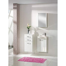 FACKELMANN Armadio, Armadietto con Specchio a LED, Colore Bianco, Argento, Breite 42,5 cm