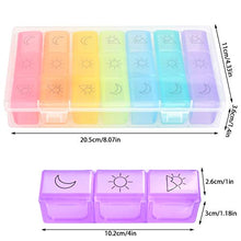 “N/A” Portapillole Portatile Color Arcobaleno 7 Giorni 21 Scomparti