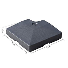 miozzi Base per Ombrellone da Giardino Riempibile a Croce 80-120 kg Nero 51x51x12 cm