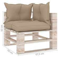 vidaXL Divano da Giardino Pallet 4 Posti con Cuscini in Legno di Pino