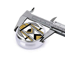 Up and Away Art Deco Spaceman - Contenitore rotondo per pillole a 3 scomparti, in metallo, per medicina e vitamina