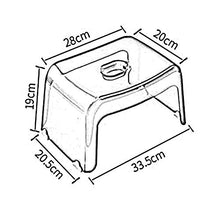 AJH Sgabello Basso Trasparente Multifunzione PP Bold Leisure Sgabello da Bagno Semplice Antiscivolo