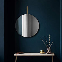 specchio per il trucco a parete, specchio moderno e minimalista in stile nordico, rotondo, staffa dorata - 60 cm di diametro, sospensione a parete, materiale in ferro metallico, vanità, camera da