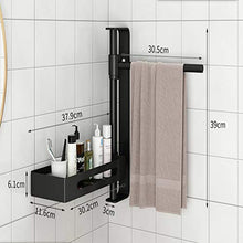 DZHTWSRYGR Bathroom Corner Shelf Bathroom Shelves, Bathroom Wall-Mounted Perforation-Free Storage Rack