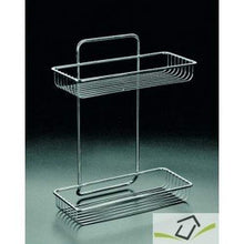 Metaltex 40431210080 - Griglia da scaffale Atlantis con Ventose, 2 Livelli, cromata