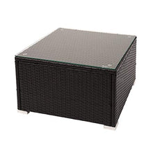 Mendler Salottino da Esterno HWC-F40 polyrattan Marrone con Cuscini Avorio