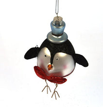 GG Gisela Graham Painted Glass Boy Penguin Christmas Tree Decoration (15cm)