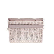e-wicker24 Cassapanca in Vimini, Cesto, Beige, 70 x 42 x 47 cm