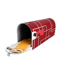 Moderno rosso e bianco geometrico unico progettato magnetico cassetta postale copre la copertura cassetta postale per giardino giardino giardino giardino decorazione dimensioni standard 51x48 pollici