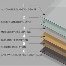 Specchio da Parete Ovale Senza Cornice Specchio Grande da Parete in Vetro HD per Bagno Vanity Bedroom Home Decor 1 & Rsquo; & Rsquo; Stile Moderno Smussato con Bordo Lucido
