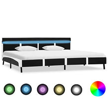SKM Giroletto con LED Nero in Similpelle 180x200 cm (31.3kg)