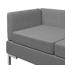 FAMIROSA Set di Divani 7 pz in Tessuto Grigio Scuro-2870