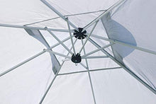 Gazebo Pieghevole da Giardino in Ferro 3x3m Bianco