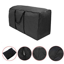 ZZGood All'aperto Cuscino per mobili da Giardino Borsa di stoccaggio Borsa Multi-Funzione, Resistente all'Acqua, Custodia, Nero