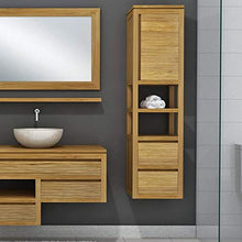 Domitia - Armadietto da bagno in legno massiccio