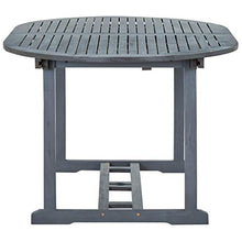 E E-NICES Tavolo da Giardino Grigio 200x100x74 cm in Legno di Acacia