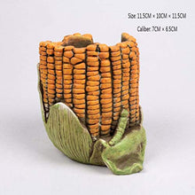 QJXSAN Retro carnoso Flower Pot Corn Embossed Vasi nostalgico Creativo Fatto a Mano del Cemento Pianta in Vaso Contenitore
