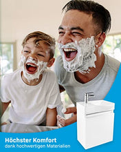 Alpenberger Lavabo con mobiletto, bianco lucido, mobili da bagno preassemblati, set adatto a qualsiasi bagno o camera degli ospiti, design senza tempo